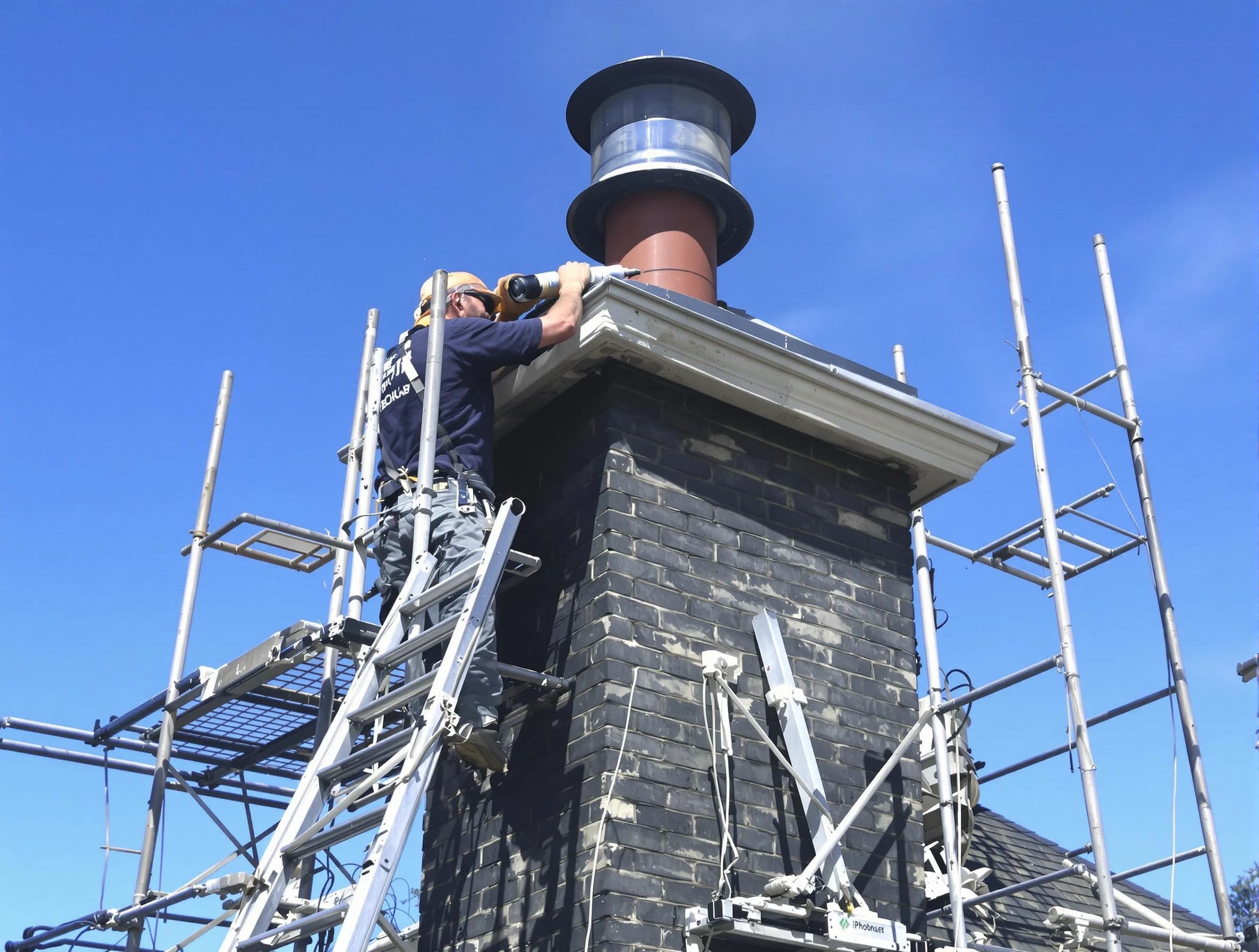 Sturdy chimney crown finished by Robinson Chimney Sweep in Robinson, PA