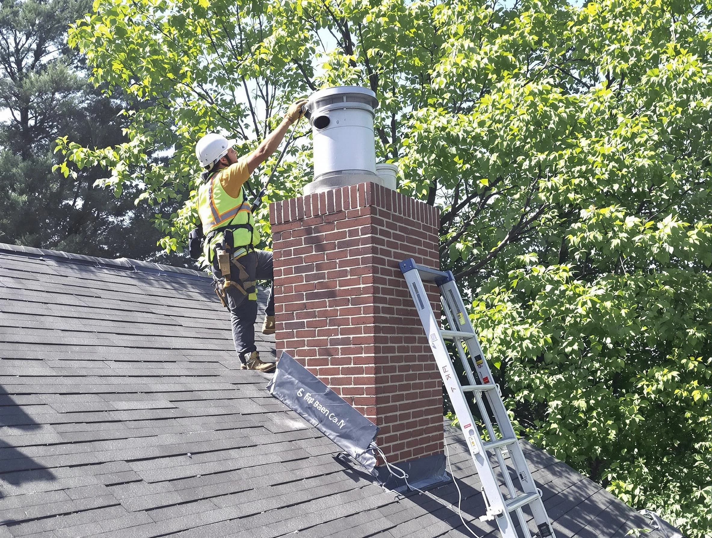 Chimney liner inspection by Robinson Chimney Sweep in Robinson, PA