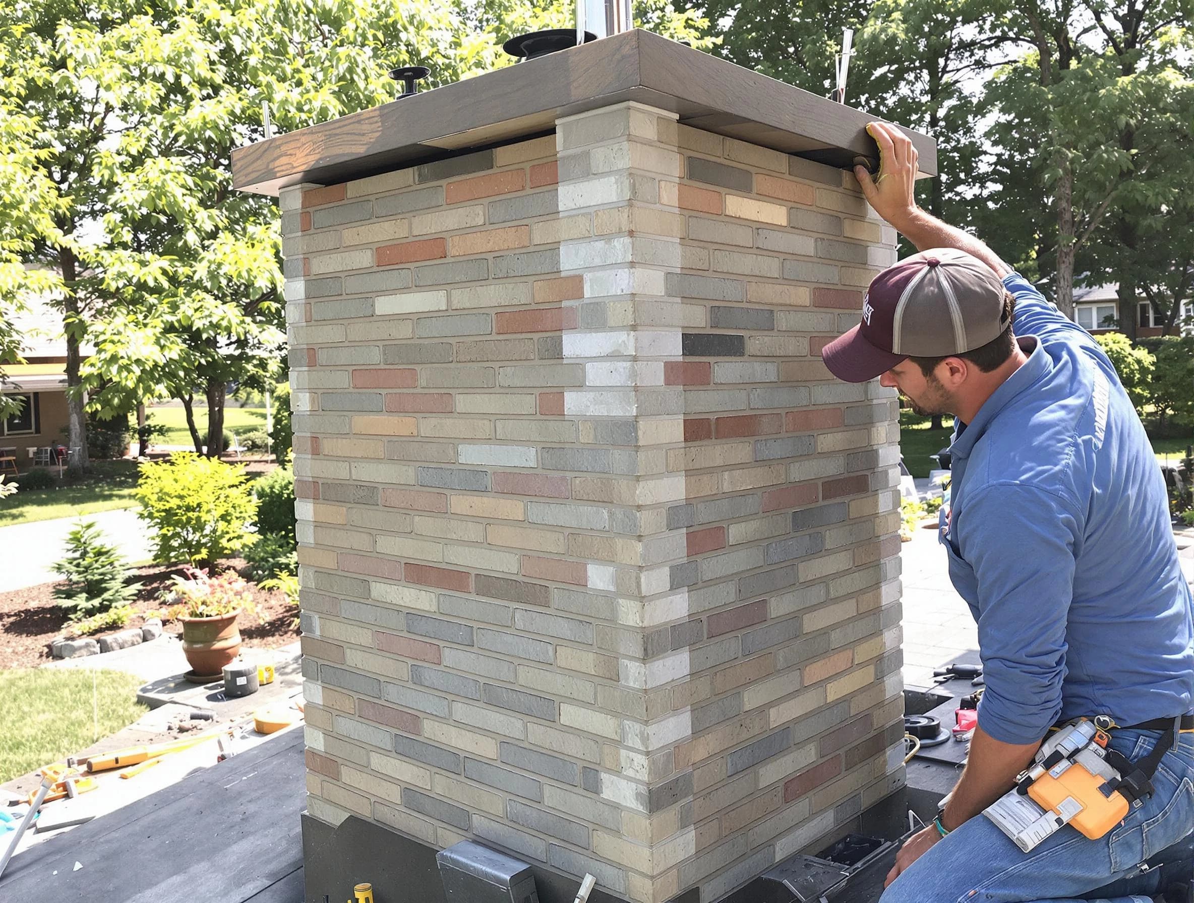 Robinson Chimney Sweep completing a modern chimney remodel in Robinson, PA