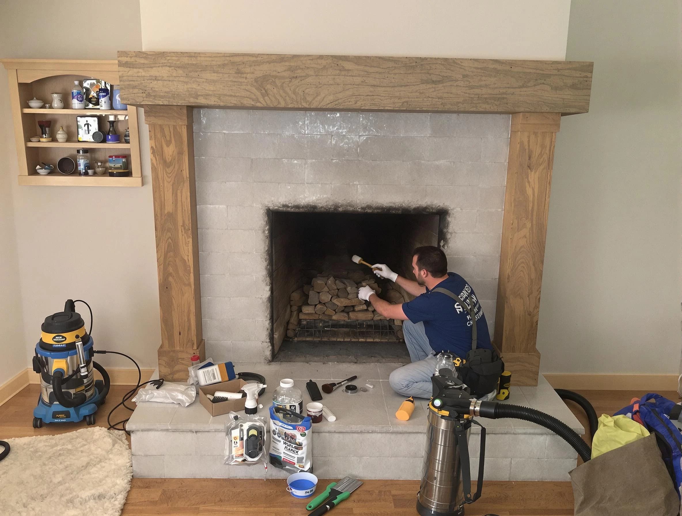 Detailed creosote removal process by Robinson Chimney Sweep in Robinson, PA