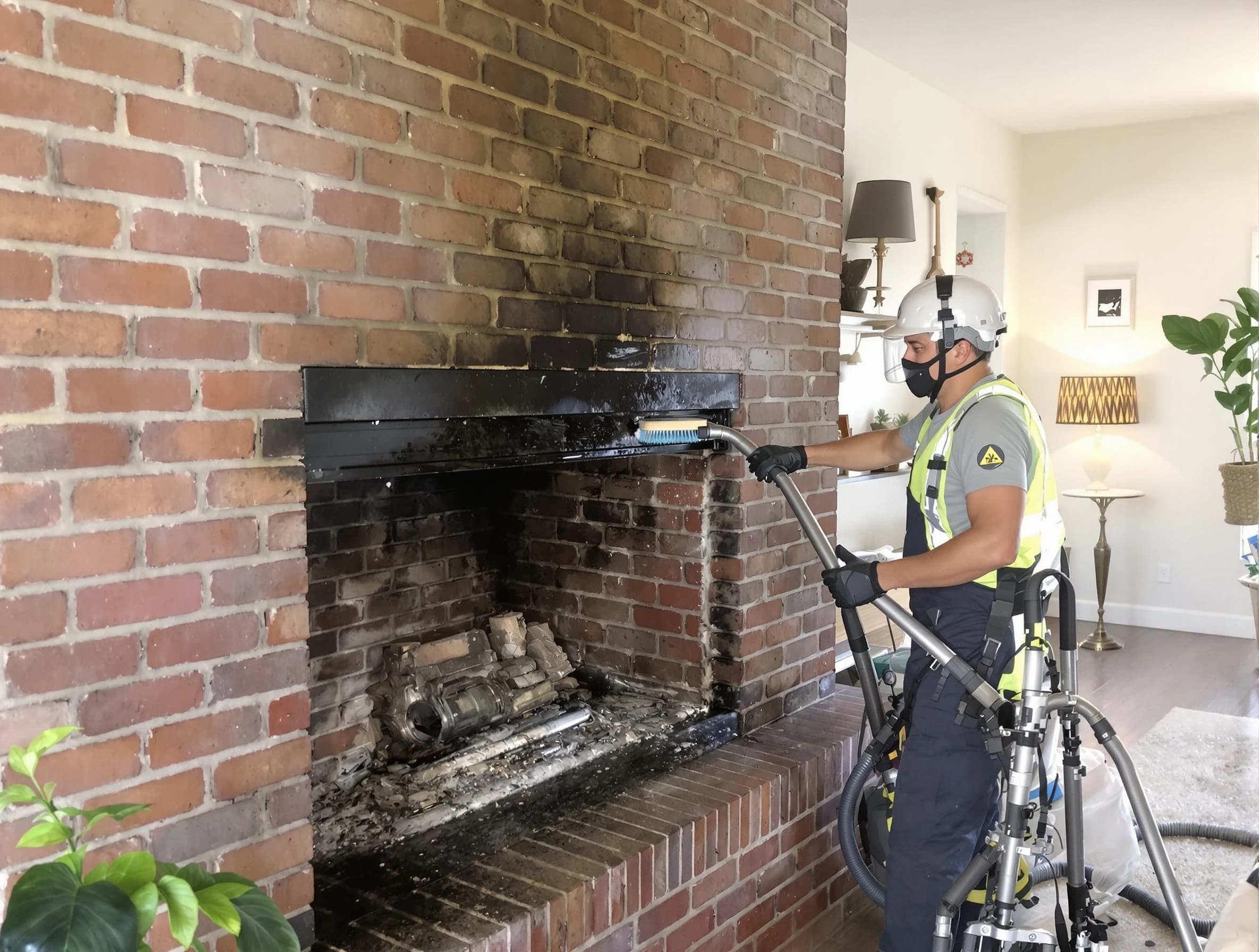 Robinson Chimney Sweep providing fireplace cleaning services in Robinson, PA