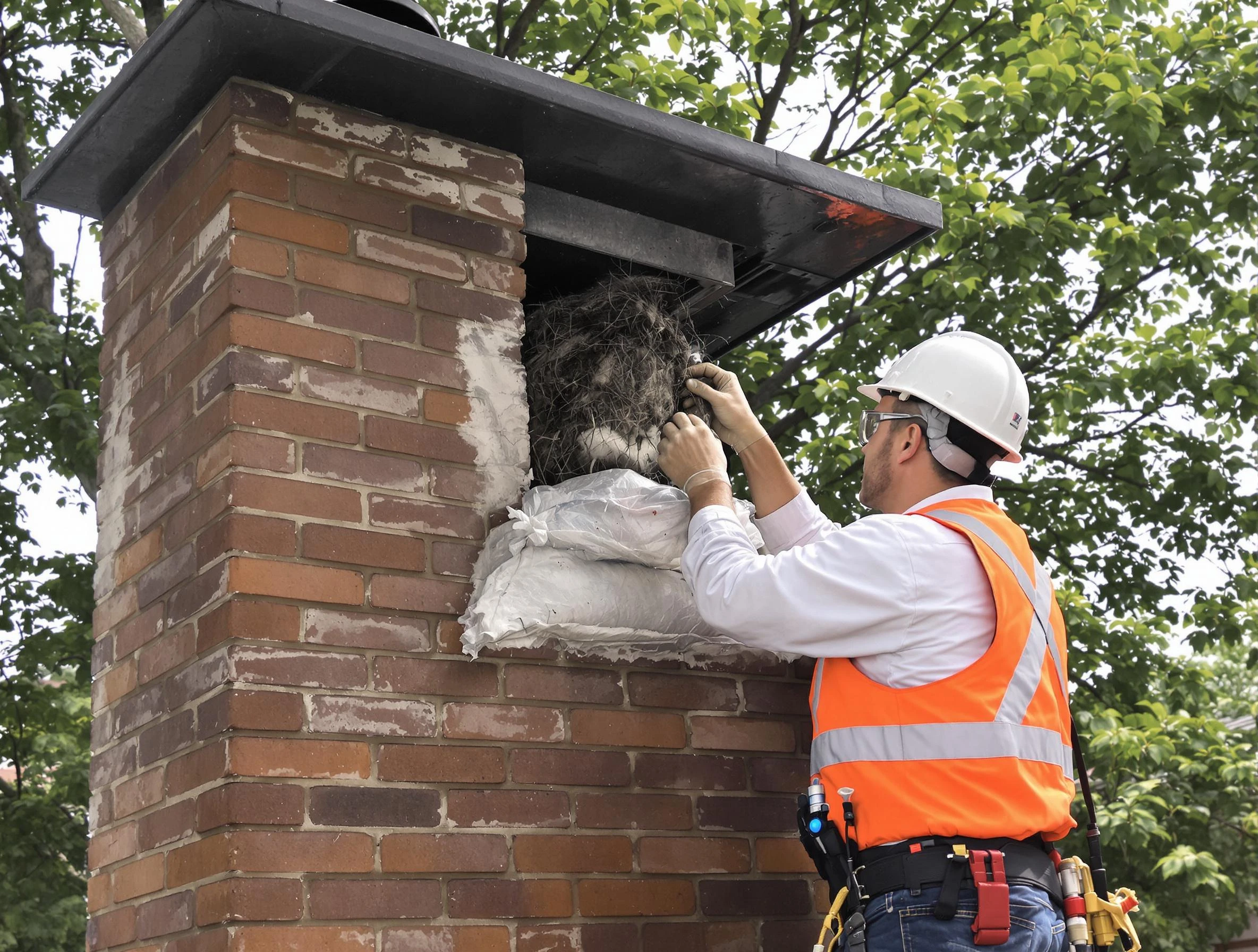 Humane removal of debris and animals by Robinson Chimney Sweep in Robinson, PA