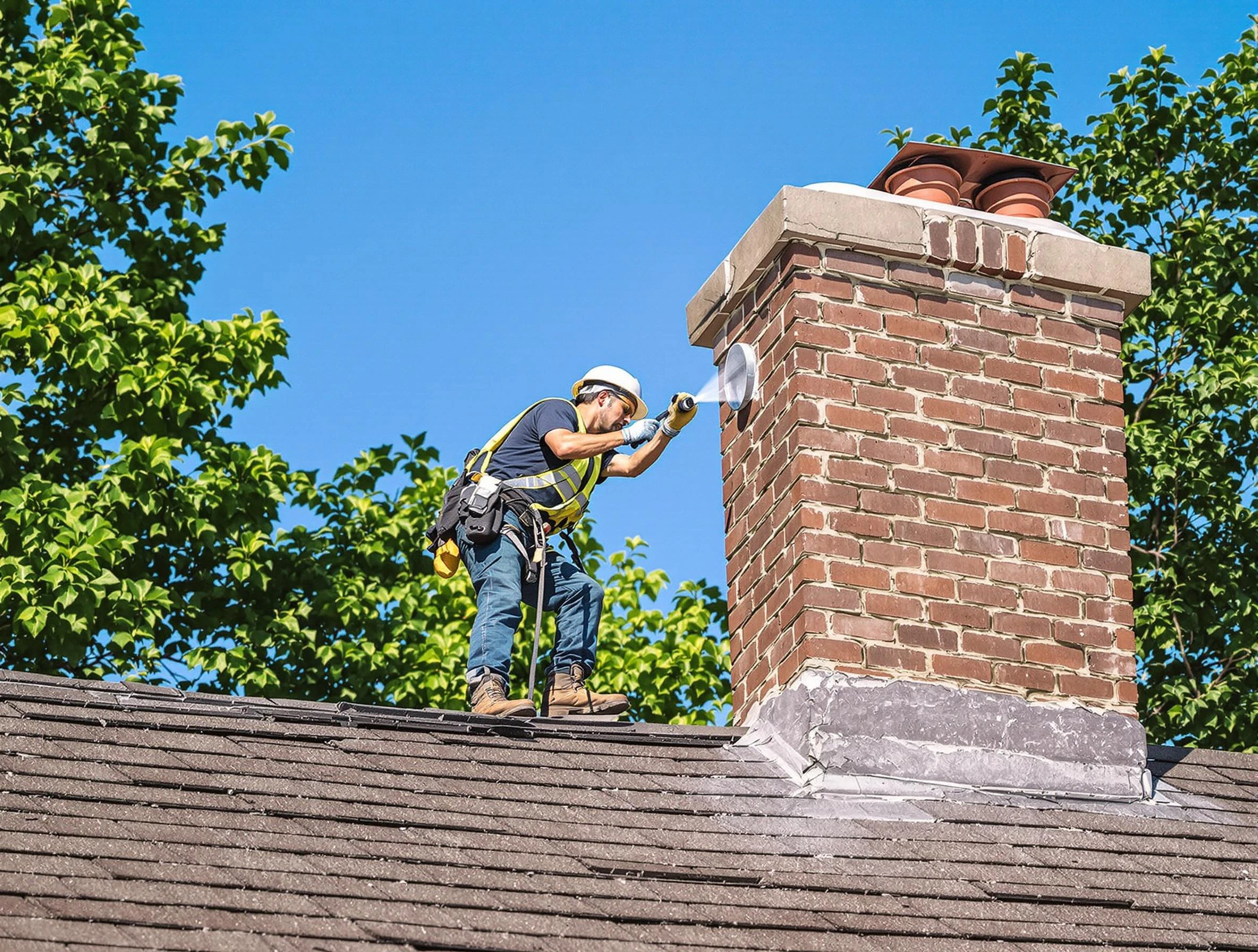 Robinson Chimney Sweep performing an inspection with advanced tools in Robinson, PA