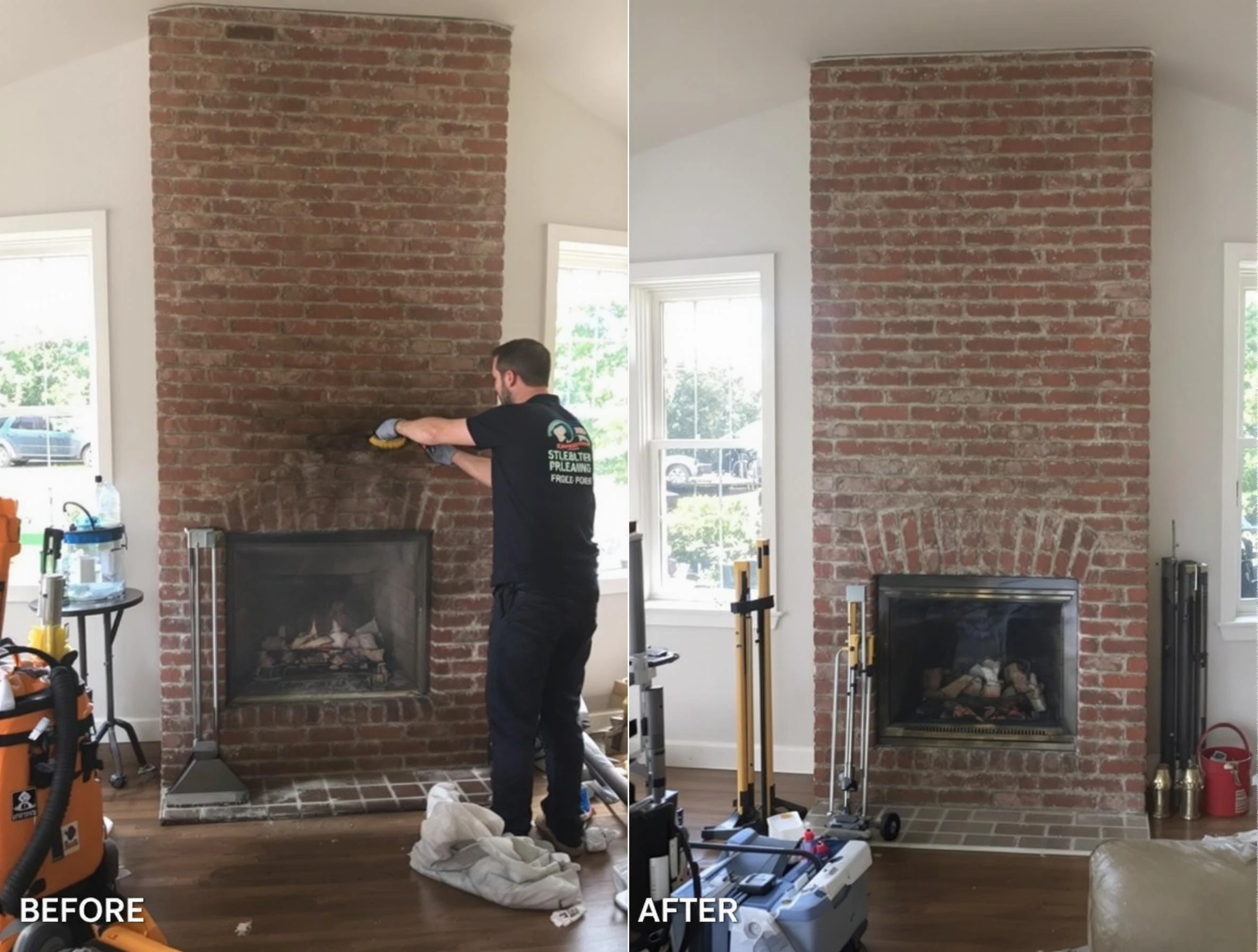 Finished chimney sweeping service by Robinson Chimney Sweep in Robinson, PA