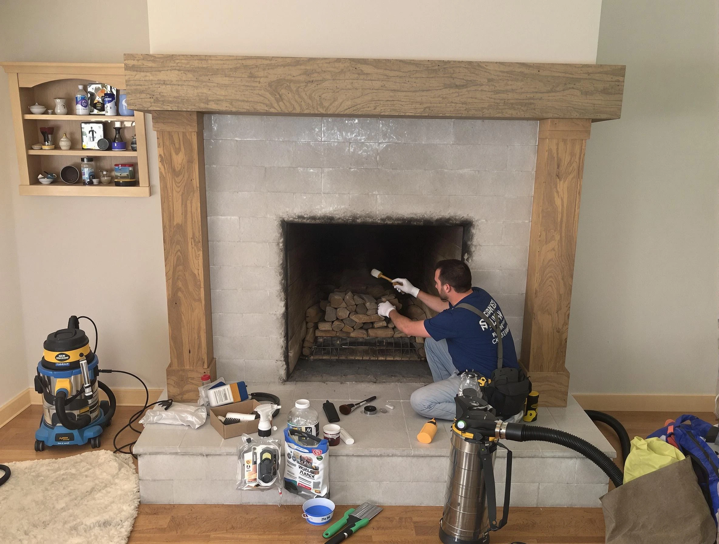 Detailed creosote removal process by Robinson Chimney Sweep in Robinson, PA